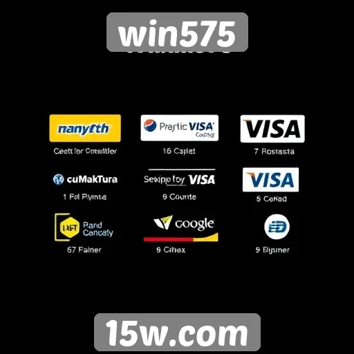 Diversidade de métodos de pagamento no Win575